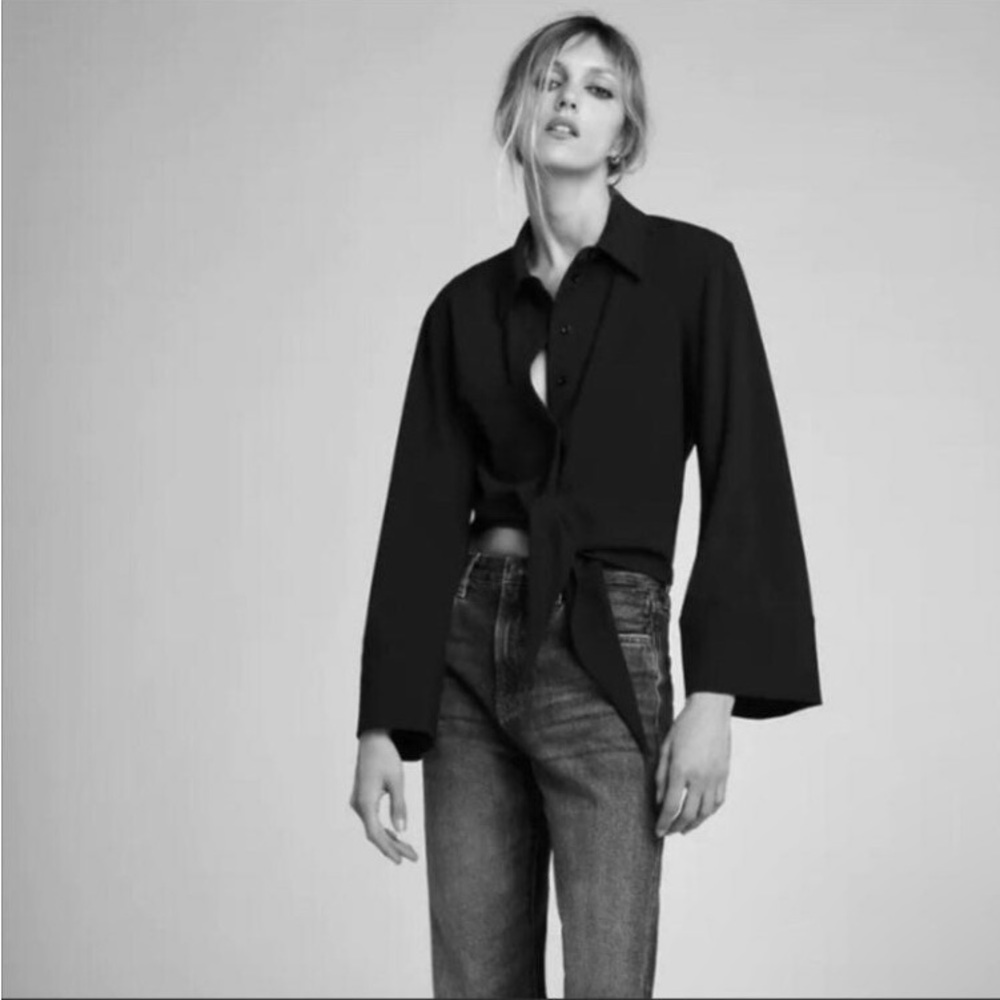 ZARA shirt with front knot